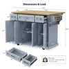 NicBex Mobile Kitchen Island Cart Kitchen Carts on Wheels with Storage, 3 Drawers, Spice Rack, and 3 Cabinets for Kitchen - 2 of 4