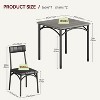 GOCAPTAIN 3 Pieces Dining Table Set for 2 - Square Kitchen Table with 2 Upholstered Chairs, Space Saving Dining Set for Apartments, Small Space - 2 of 4