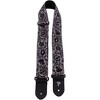 Perri's Black Lace Floral Jacquard Guitar Strap 2 in. - 2 of 3