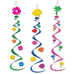 Beistle Luau Whirls, 30", (6/Pkg) Multicolored - 1 of 1