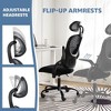 CAVINAS Mesh High-Back Desk Chair with Adjustable Headrest & Flip-Up Arms, Ergonomic Office Chair, Rolling Swivel Adjustable Computer Chair - 4 of 4