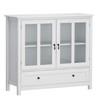 NicBex Buffet Cabinet with Storage Kitchen Cabinet with Double Glass Doors and Unique Bell Handle Sideboard Cabinet with Shelf and Drawer - 4 of 4