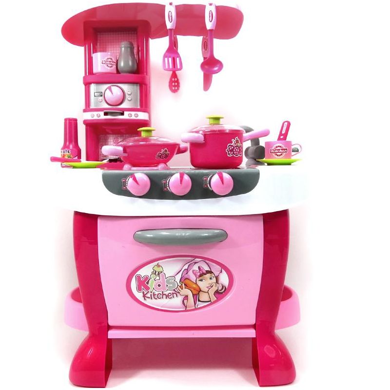 Link Worldwide Little Chef 31pc Set Deluxe Kitchen Appliance Cooking Play Set With Lights & Sound - Pink, 3 of 5