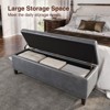 Storage Ottoman Bench, 51-Inch 30 Gallons Large Faux Leather Bench - 3 of 4