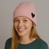 Anna-Kaci Women's Knit Beanie Hat with Embroidered Heart Detail and Folded Cuff - 2 of 4