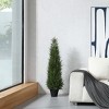 DR.Planzen Faux Cypress Topiary Trees for Outdoors, Fake Cypress Trees for Home Decor Office Living Room Porch Patio Perfect Housewarming Gift - 4 of 4