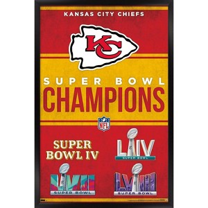 Trends International NFL Kansas City Chiefs - Champions 24 Framed Wall Poster Prints - 1 of 4