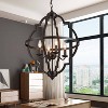 Warehouse Of Tiffany 20" x 20" x 27" 4-Light Octavia Pendant Brown : Indoor Metal Cage Design, ETL Listed - 4 of 4