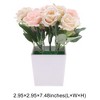 Unique Bargains Fake Plants Rose Plastic 2.95"x2.95"x7.48" 1 Pc - 3 of 4