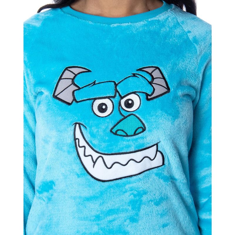 Disney Women's Monsters Inc. Sulley Character Plush Fleece 2 Piece Pajama Set Sulley, 2 of 5