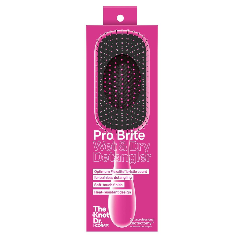 Photos - Hair Dryer Conair The Knot Dr. for  Pro Brite Wet & Dry Detangling Hair Brush - All Ha 
