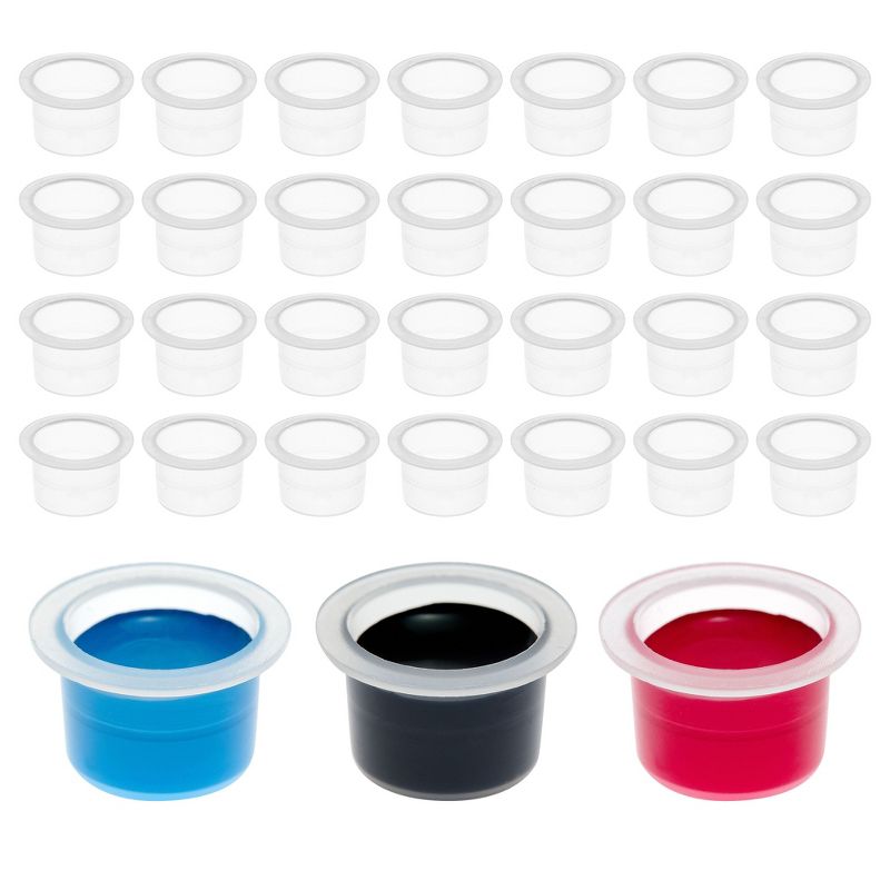 Stockroom Plus 1000 Pack Large Disposable Tattoo Ink Caps, Pigment Cups for Microblading, 17 mm, 1 of 8