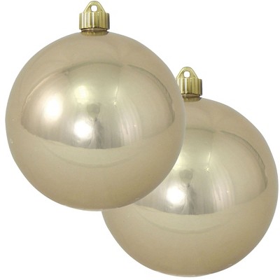 Christmas by Krebs 2ct Champagne Shine Shatterproof Christmas Ball Ornaments 6" (150mm)