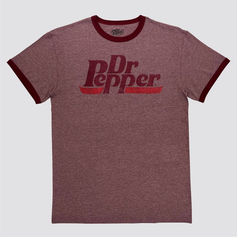 Men&#39;s Dr Pepper Short Sleeve Graphic T-Shirt - Burgundy, 1 of 4