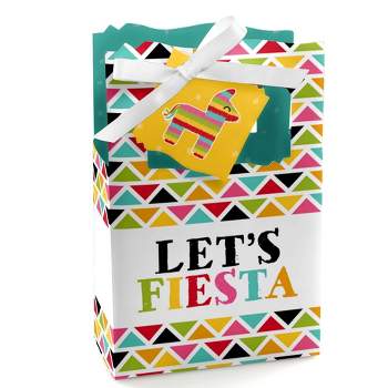 Big Dot of Happiness Let's Fiesta - Fiesta Party Favor Boxes - Set of 12