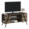 TV Stand for 50- 55 Inch TV, Modern Mid Century Entertainment Center with Storage, Adjustable Shelves, U-Shaped Metal Legs - 2 of 4