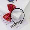 Summer Crystal - Vegan Leather Bow Headband - 1 Pack - 3 of 4