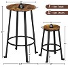 Yaheetech 3-Piece Industrial Dining Table Set with Metal Legs - 3 of 4