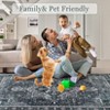 Coucheta Living Room Machine Washable Non Slip Low Pile Lightweight Chenille Print Rug Vintage Retro Rugs for Bedroom Dining Room Office - 3 of 4