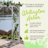 Dura-Trel Wellington Arbor, 72 by 85 Inch PVC Patio Garden Arch, Outdoor Backdrop Frame Decoration or Trellis for Climbing Plants, White - 3 of 4