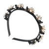 Unique Bargains Women's Fashion Floral Faux Pearl Headband 4.13" ID Rose Gold Tone 1 Pc - 4 of 4