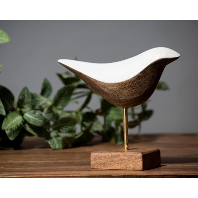 Multicolored Handcarved Mango Wood Bird Figurine