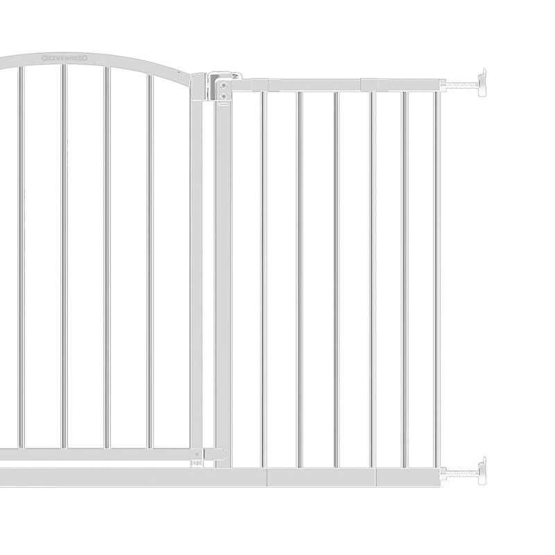 Ingenuity Ozzy & Kazoo Extra Tall Walk Through Dog Gate For Doorways and Stairways, Fits Openings 28 to 51.5 Inches Wide at 27 Inches Tall, White, 5 of 6