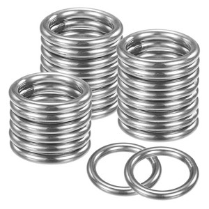 Unique Bargains Dream Catcher Stainless Steel Macrame Wreath Floral Round Metal O Rings 24 Pcs - 1 of 4