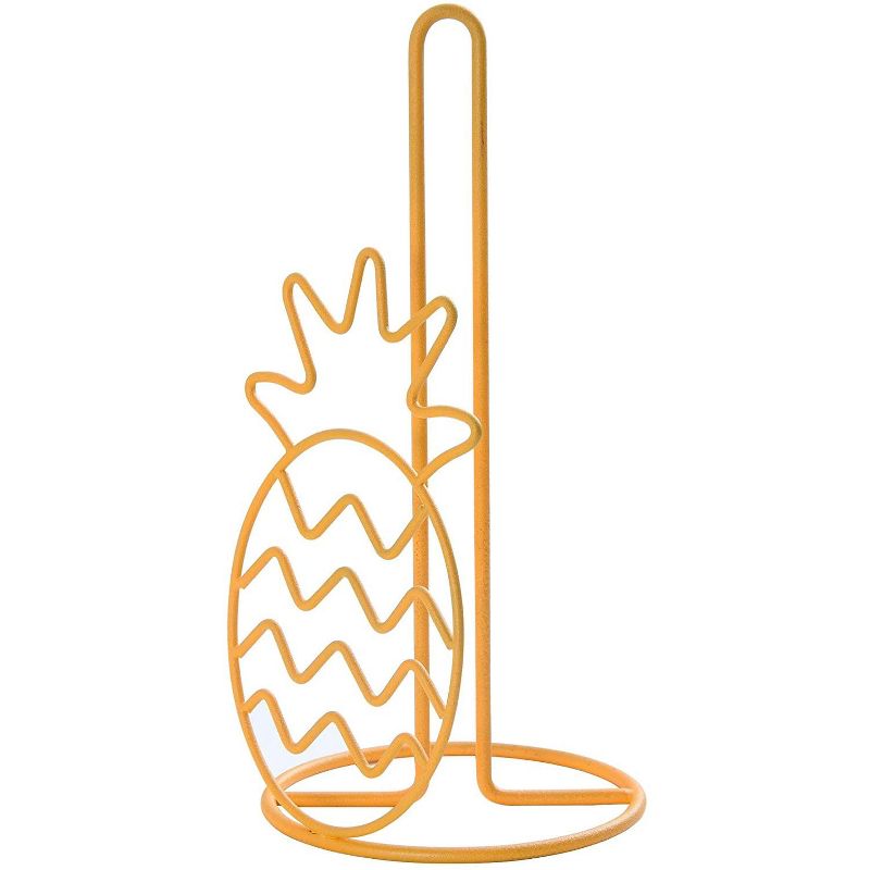 Kamenstein Pineapple Wire Paper Towel Holder, 12", Radiant Yellow, 1 of 4