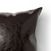 20"x20" Faux Leather Decorative Throw Pillow Brown - SureFit - image 3 of 3