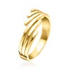 Ross-Simons 18kt Gold Over Sterling Graduated Bypass Ring - 3 of 4