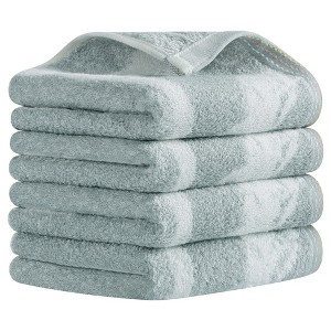 REGALWOVEN Cotton Soft Absorbent Plant Pattern Decorative Hand Towel 14" x 29" - 1 of 4