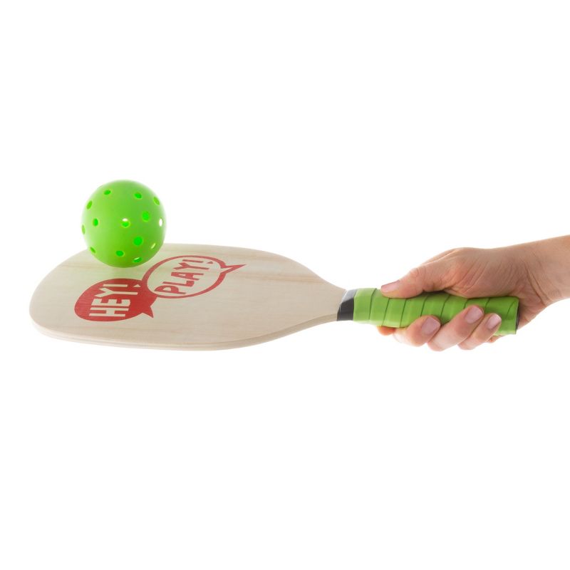 Paddle Ball Game Set - Pair of Lightweight Beginner Rackets, Ball and Carrying Bag for Indoor or Outdoor Play - Adults and Children by Toy Time, 5 of 7