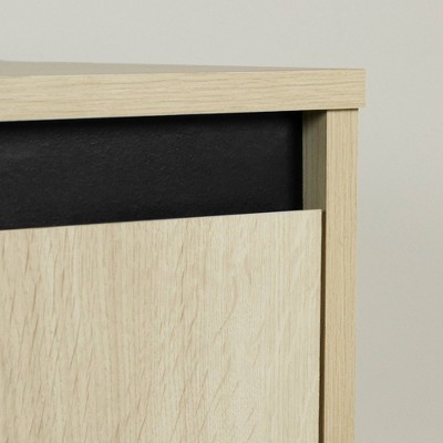 Bleached Oak Scandinavian TV Stand with Cabinet and Shelves