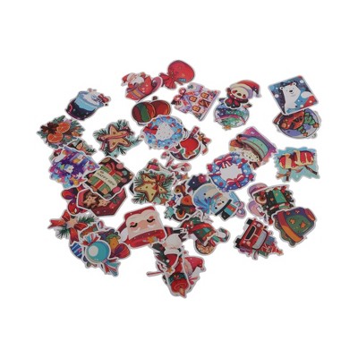 Unique Bargains Christmas Stickers for Ceramic Glass Metal Paper Plastic Waterproof Christmas Items & Animals 50 Sheets Vinyl Colorful 1Set