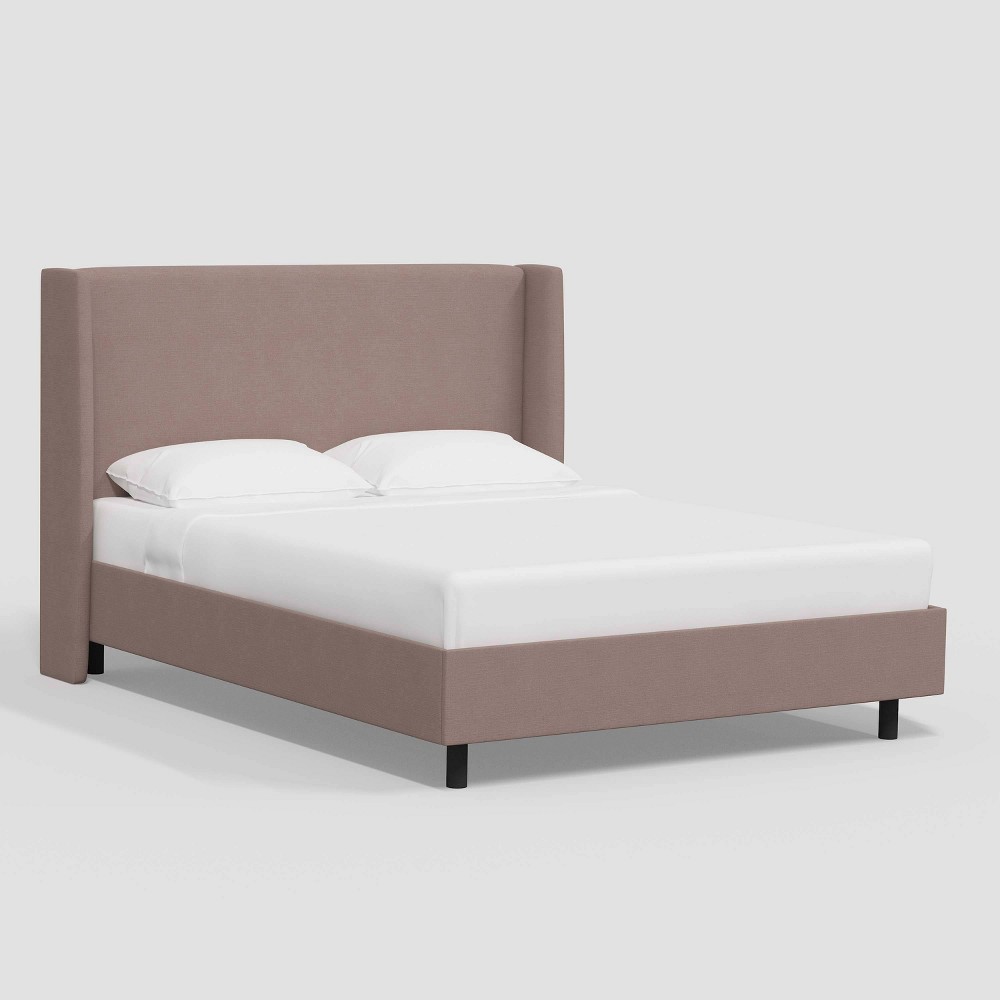 Photos - Wardrobe Twin Antwerp Wingback Platform Bed in Linen Mocha - Threshold™