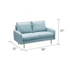Velvet Loveseat Modern Sofa Tufted Couch with Metal Legs for Living Room, Bedroom, Office, Playroom - 4 of 4