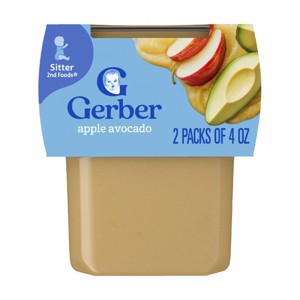 Gerber Baby Food Stage 2 Apple Avocado Puree Tub - 2ct/8oz - 1 of 4