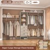 Besiost Closet Organizer System with Hanging Rods and Shelves, Wardrobe System with Drawers - 4 of 4