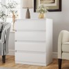 CIPACHO White 4-Drawer Handle-Free Dresser - Modern Wooden Tall Nightstand for Bedroom - 3 of 4