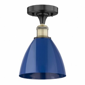 Plymouth Dome - 1 Light Semi-Flush Mount In Industrial Style-11.25 Inches Tall and 7.5 Inches Wide - 1 of 1