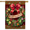 Briarwood Lane Christmas House Flag 40x28 For Outdoor Adorned Wreath For Christmas House Flag - 2 of 4