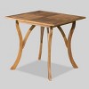 Hartford 5pc Acacia Wood and Wicker Dining Set - Teak/Cream - Christopher Knight Home: Weather-Resistant, 4 Arm Chairs & Square Table - 4 of 4