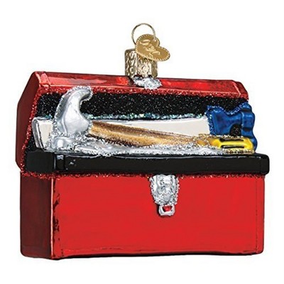 Old World Christmas Glass Blown Ornament, Toolbox Tree