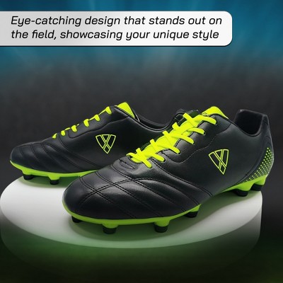 Vizari Men's Redondo Firm Ground Outdoor Soccer Shoes/Cleats | for Teens and Adults - Black/Green,7 — фото 8