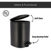 Evideco French Home Goods Metal Waste Basket with Silent Soft Close Lid, Large 5L - 1.3 Gal- - 4 of 4