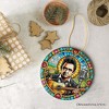 Country Rockin Stained Glass Ceramic Christmas Ornament, Vintage Pop Art and Johnny Cash| OrnamentallyYou - 4 of 4