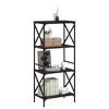 vidaXL Bookcase 4-Tier Black 23.2 in.x13.8 in.x52 in. Engineered Wood - 3 of 4
