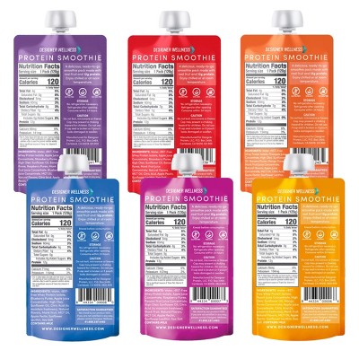 Designer Wellness Mixed Variety Protein Smoothie Pack, 12 Count