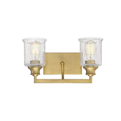 Savoy House Hampton 2 - Light Vanity in  Warm Brass